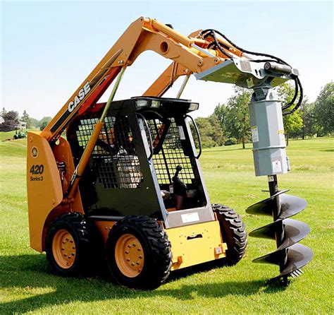 8 auger bit skid steer|case skid steer auger attachment.